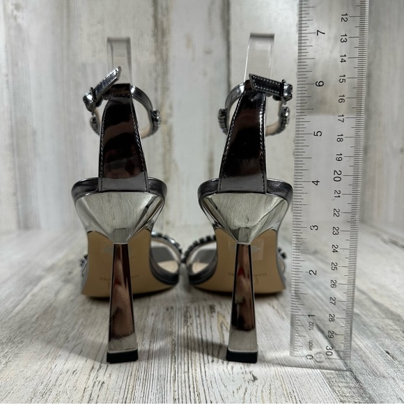 New Marc Fisher Karima Rhinestones Embellished Heeled Sandals #961 - Picture 9 of 13